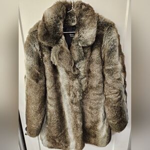 NWT - Dennis Basso Faux Fur Coat - Size 1X